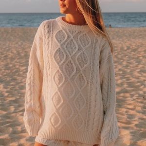 Daily Drills Oversized Knit Sweater and Knit Shorts